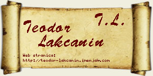 Teodor Lakčanin vizit kartica